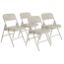 Picture of NPS® 1200 Series Premium Vinyl Upholstered Double Hinge Folding Chair, Warm Grey (Pack of 4)