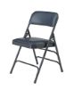 Picture of NPS® 1300 Series Premium Vinyl Upholstered Triple Brace Double Hinge Folding Chair, Dark Midnight Blue (Pack of 4)