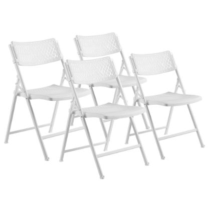 Picture of NPS® AirFlex Series Premium Polypropylene Folding Chair, White (Pack of 4)
