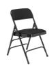 Picture of NPS® 2300 Series Deluxe Fabric Upholstered Triple Brace Double Hinge Premium Folding Chair, Midnight Black (Pack of 4)