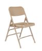 Picture of NPS® 300 Series Deluxe All-Steel Triple Brace Double Hinge Folding Chair, Beige (Pack of 4)