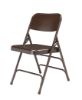 Picture of NPS® 300 Series Deluxe All-Steel Triple Brace Double Hinge Folding Chair, Brown (Pack of 4)