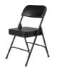 Picture of NPS® 3200 Series Premium 2" Vinyl Upholstered Double Hinge Folding Chair, Black (Pack of 2)