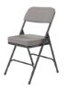 Picture of NPS® 3200 Series Premium 2" Fabric Upholstered Double Hinge Folding Chair, Charcoal Grey (Pack of 2)