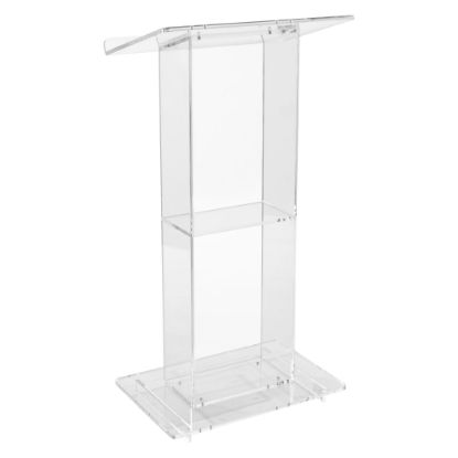 Picture of Oklahoma Sound® Clear Acrylic Lectern with Shelf