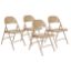 Picture of NPS® 50 Series All-Steel Folding Chair, Beige (Pack of 4)
