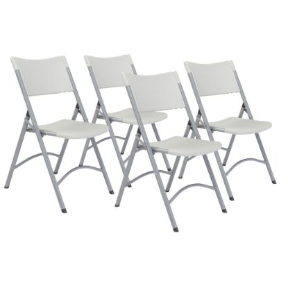 Picture of NPS® 600 Series Heavy Duty Plastic Folding Chair, Speckled Grey (Pack of 4)