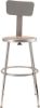 Picture of NPS® 18.5"-26.5" Height Adjustable Heavy Duty Steel Stool With Backrest, Grey