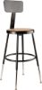 Picture of NPS® 18.5"-26.5" Height Adjustable Heavy Duty Steel Stool With Backrest, Black
