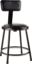 Picture of NPS® 18"Heavy Duty Vinyl Padded Steel Stool With Backrest, Black