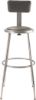 Picture of NPS® 24.5 -32.5" Height Adjustable Heavy Duty Vinyl Padded Steel Stool With Backrest, Grey