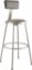 Picture of NPS® 30"Heavy Duty Vinyl Padded Steel Stool With Backrest, Grey