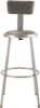 Picture of NPS® 30"Heavy Duty Vinyl Padded Steel Stool With Backrest, Grey