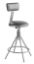 Picture of NPS® 24"-30" Height Adjustable Heavy Duty Vinyl Padded Swivel Steel Stool With Backrest, Grey