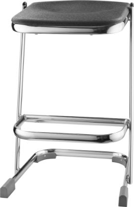 Picture of NPS® 24" Elephant Z-Stool, Black Seat and Chrome Frame