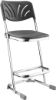 Picture of NPS® 24" Elephant Z-Stool With Backrest, Black Seat and Chrome Frame