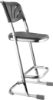 Picture of NPS® 24" Elephant Z-Stool With Backrest, Black Seat and Chrome Frame