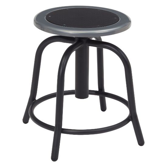 Picture of NPS® 18” - 24” Height Adjustable Swivel Stool, Black Seat and Black Frame