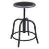 Picture of NPS® 18” - 24” Height Adjustable Swivel Stool, Black Seat and Black Frame