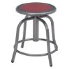 Picture of NPS® 18” - 24” Height Adjustable Swivel Stool, Burgundy Seat and Grey Frame