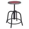 Picture of NPS® 18” - 24” Height Adjustable Swivel Stool, Burgundy Seat and Black Frame