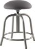 Picture of NPS® 18"-25" Height Adjustable Designer Stool, 3" Fabric Padded Charcoal Seat, Grey Frame