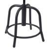 Picture of NPS® 18"-25" Height Adjustable Designer Stool, 3" Fabric Padded Charcoal Seat, Black Frame