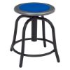 Picture of NPS® 18” - 24” Height Adjustable Swivel Stool, Persian Blue Seat and Black Frame