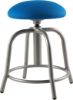 Picture of NPS® 18"-25" Height Adjustable Designer Stool, 3" Fabric Padded Cobalt Blue Seat, Grey Frame