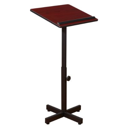 Picture of Oklahoma Sound® Portable Presentation Lectern Stand, Mahogany