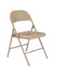Picture of Basics by NPS® All-Steel Folding Chair, Beige (Pack of 4)