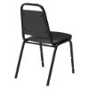 Picture of Basics by NPS®  9100 Series Vinyl Upholstered Stack Chair, Panther Black Seat/Black Sandtex Frame