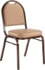 Picture of NPS® 9200 Series Premium Vinyl Upholstered Stack Chair, French Beige Seat/Mocha Frame