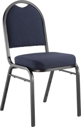 Picture of NPS® 9200 Series Premium Fabric Upholstered Stack Chair, Midnight Blue Seat/ Black Sandtex Frame