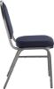 Picture of NPS® 9200 Series Premium Fabric Upholstered Stack Chair, Midnight Blue Seat/ Silvervein Frame