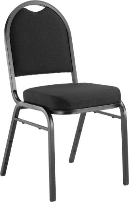 Picture of NPS® 9200 Series Premium Fabric Upholstered Stack Chair, Ebony Black Seat/ Black Sandtex Frame