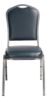 Picture of NPS® 9300 Series Deluxe Vinyl Upholstered Stack Chair, Midnight Blue Seat/Silvervein Frame