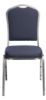 Picture of NPS® 9300 Series Deluxe Fabric Upholstered Stack Chair, Midnight Blue Seat/Silvervein Frame