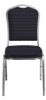 Picture of NPS® 9300 Series Deluxe Fabric Upholstered Stack Chair, Diamond Navy Seat/Silvervein Frame