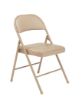 Picture of Basics by NPS® Vinyl Padded Steel Folding Chair, Beige (Pack of 4)