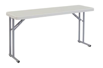 Picture of NPS® 18" x 60" Heavy Duty Seminar Folding Table, Speckled Grey