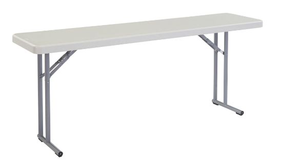 Picture of NPS® 18" x 72" Heavy Duty Seminar Folding Table, Speckled Grey