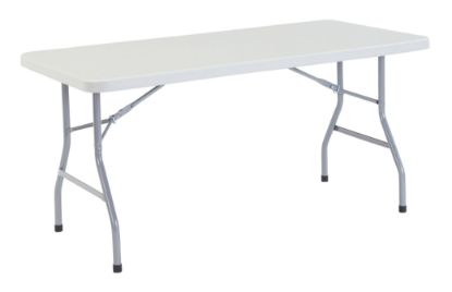 Picture of NPS® 30" x 60" Heavy Duty Folding Table, Speckled Gray