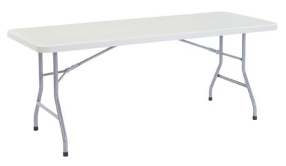 Picture of NPS® 30" x 72" Heavy Duty Folding Table, Speckled Gray