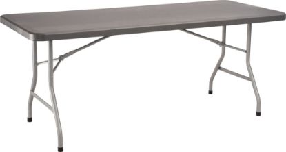 Picture of NPS® 30" x 72" Heavy Duty Folding Table, Charcoal Slate