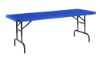 Picture of NPS® 30" x 72" Height Adjustable Heavy Duty Folding Table, Blue