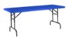 Picture of NPS® 30" x 72" Height Adjustable Heavy Duty Folding Table, Blue