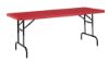 Picture of NPS® 30" x 72" Height Adjustable Heavy Duty Folding Table, Red