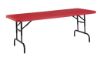 Picture of NPS® 30" x 72" Height Adjustable Heavy Duty Folding Table, Red