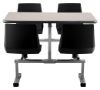 Picture of NPS® Cluster Swivel Booth, 24"x48", Particleboard Core/T-Mold, Grey Nebula Top, Black Seat